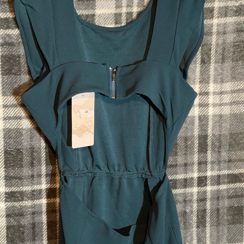 Chic Backless Teal Dress